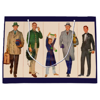 The Men in the Family print Large Gift Bag