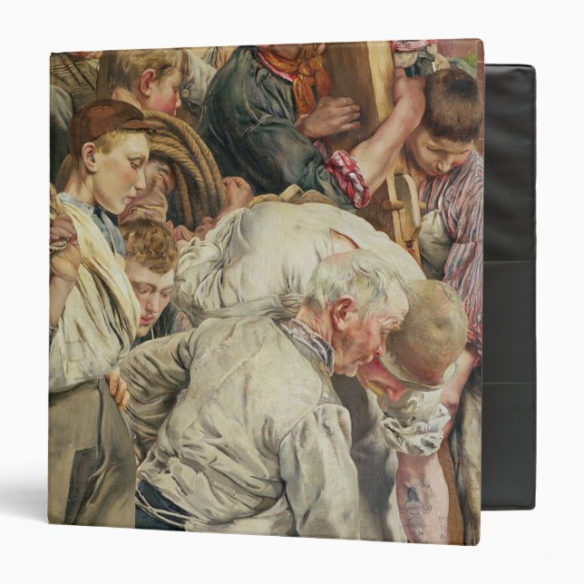 The Men, left panel from The Age of the Worker 3 Ring Binder (Front/Inside)