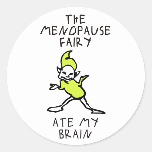 The Menopause Fairy Classic Round Sticker