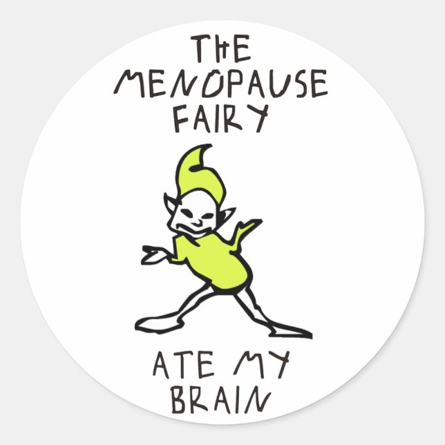 The Menopause Fairy Classic Round Sticker (Front)