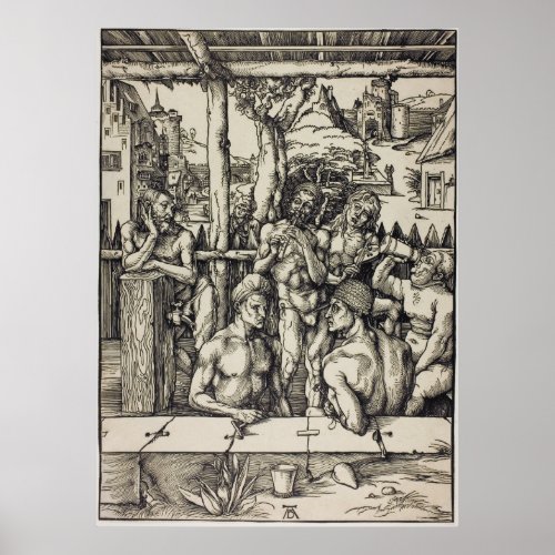 The Mens Bath by Albrecht Durer Poster