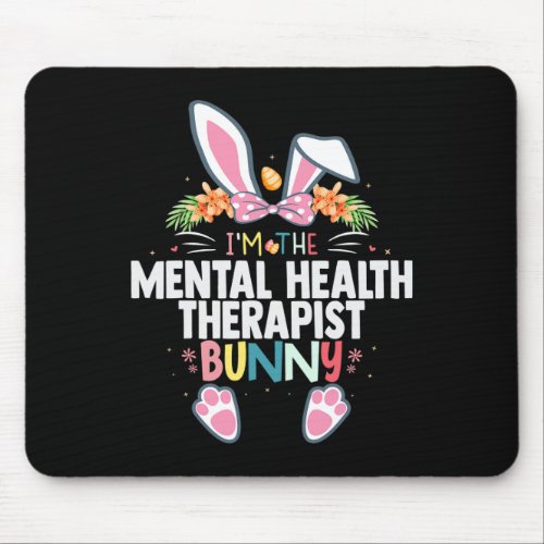 The Mental Health Therapist Bunny Easter Day Rabbi Mouse Pad