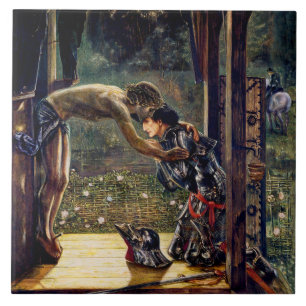 The Merciful Knight by Edward Burne-Jones Ceramic Tile