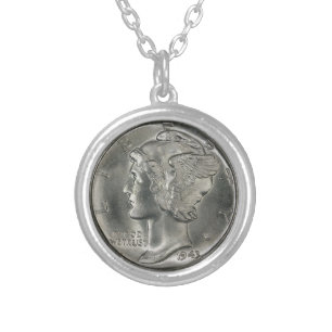 The Mercury Dime Silver Plated Necklace