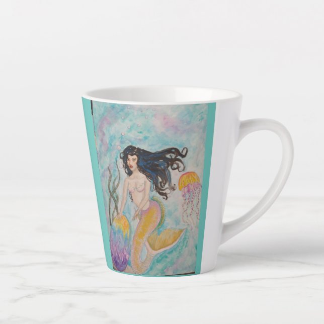 The Mermaid and the Dragon Egg Latte Mug (Right)