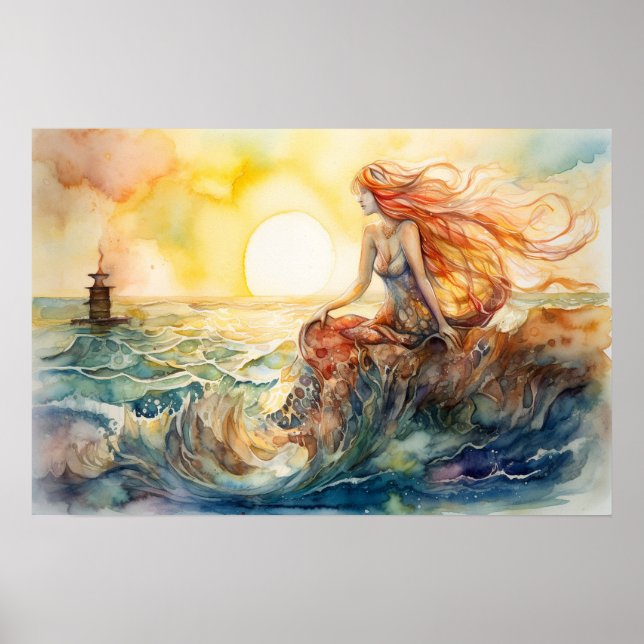 The mermaid and the lighthouse poster (Front)