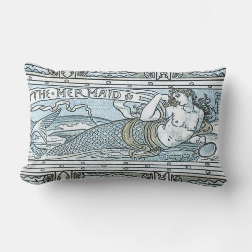 The Mermaid at Sunrise Lumbar Pillow