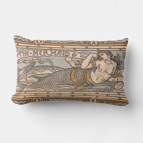 The Mermaid at Sunset Lumbar Pillow