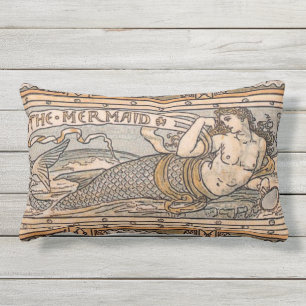 The Mermaid at Sunset Lumbar Pillow