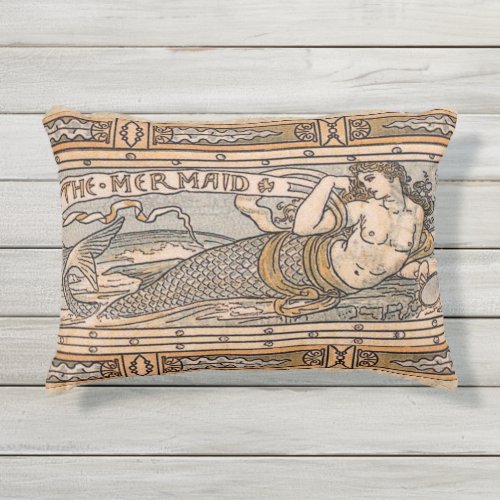 The Mermaid at Sunset Throw Pillow