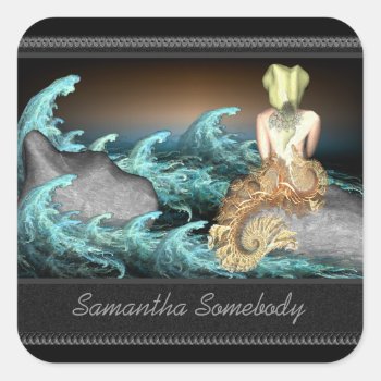The Mermaid Bookplate Stickers by EarthMagickGifts at Zazzle