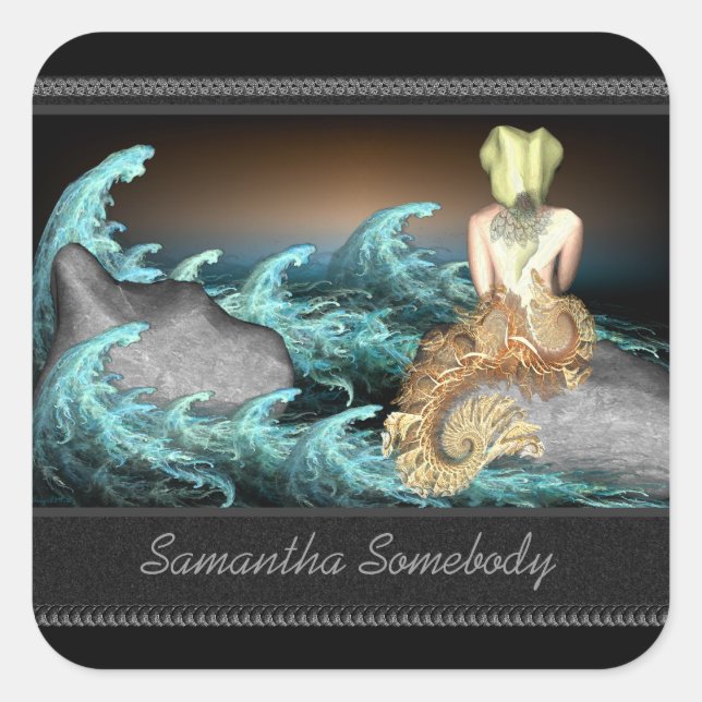 The Mermaid Bookplate Stickers (Front)