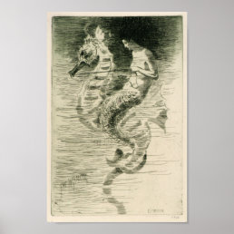 The Mermaid by American artist Frederick Church Poster