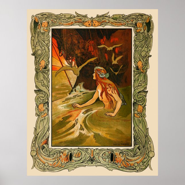 The Mermaid by Charles Robinson Poster (Front)