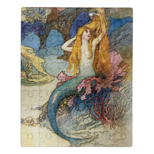 “The Mermaid” by Warwick Goble Jigsaw Puzzle