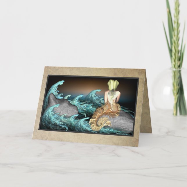 The Mermaid Greetings Card (Front)