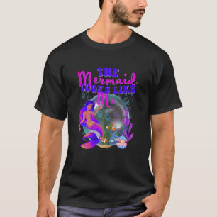 The Mermaid Looks Like Me Black Girl T-Shirt