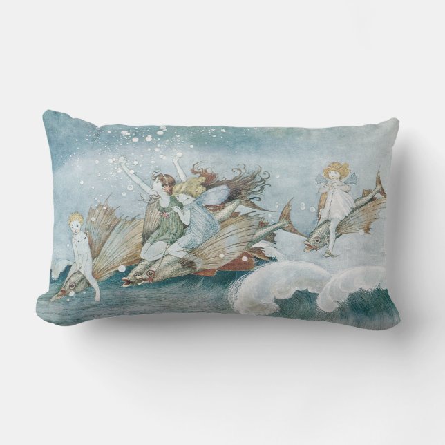 The Mermaid Ride Lumbar Pillow (Front)