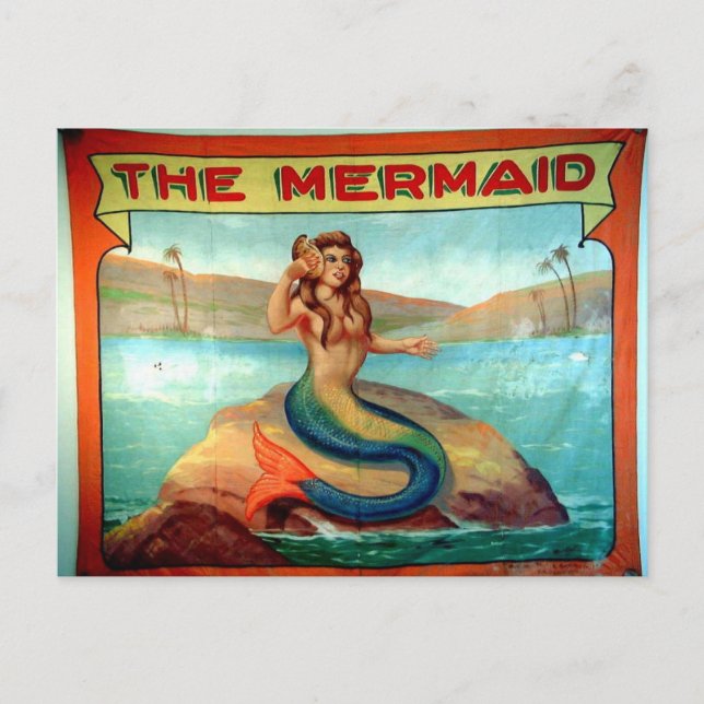 the mermaid vintage postcard (Front)