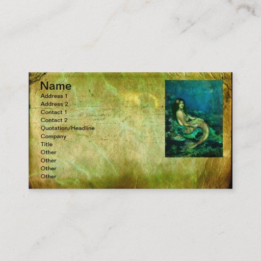 Customizable The Mermaids Chair Business Cards