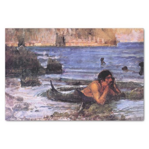 The Merman by John William Waterhouse _ c1892 Tissue Paper