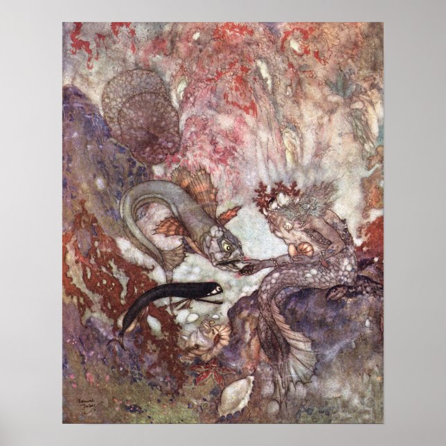 The Merman King by Edmund Dulac Poster (Front)