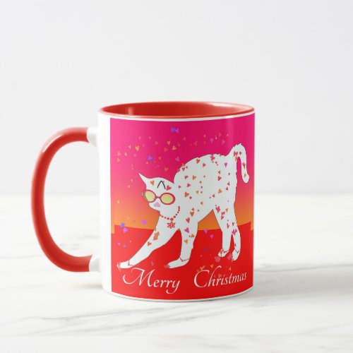 The Merry Christmas Cat Mug
