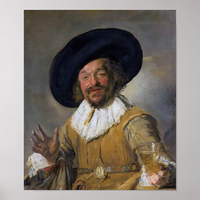 The Merry Drinker, Frans Hals, 1628-1630 Poster (Front)