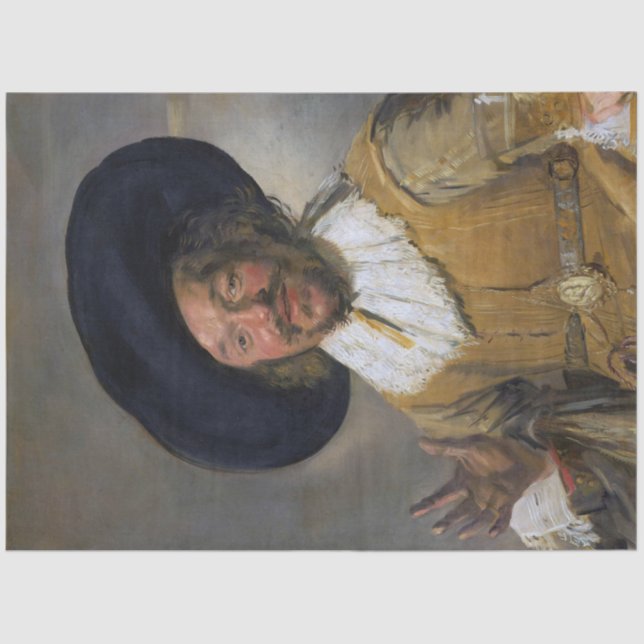 The Merry Drinker, Frans Hals, 1628-1630 Tissue Paper (Front)