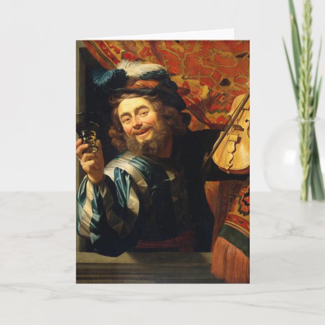 The merry Fiddler - Van Honthorst Holiday Card (Front)
