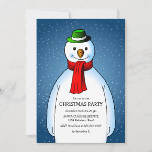 The Merry Snowmans Christmas Party Invitation