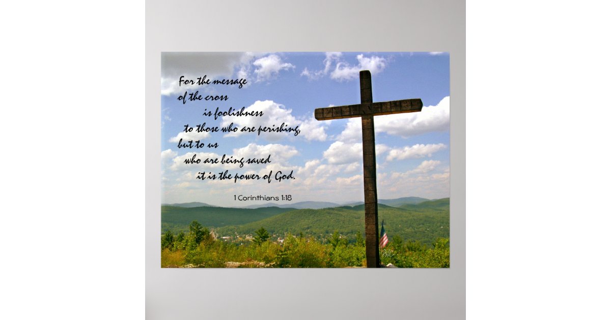 The Message Of The Cross Christian Poster Zazzle Com
