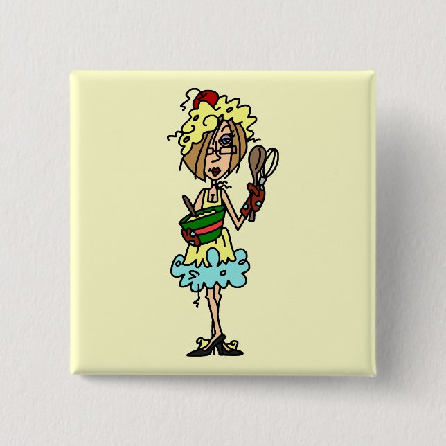 The Messy Cook T-shirts and Gifts Pinback Button (Front)