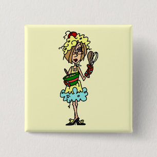 The Messy Cook T-shirts and Gifts Pinback Button