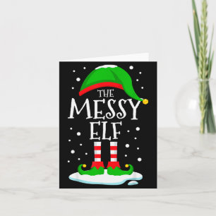 The Messy Elf Christmas Family Matching Xmas Group Card