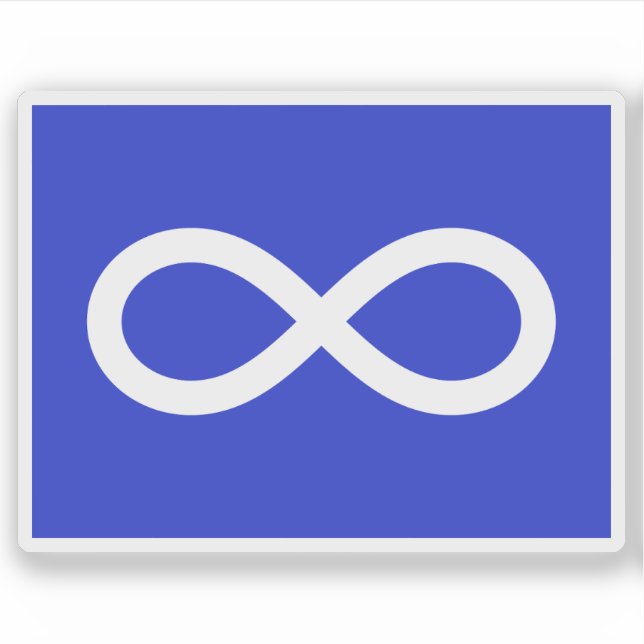 The Métis (Michif) Nation flag, Indians of Canada Sticker (Front)