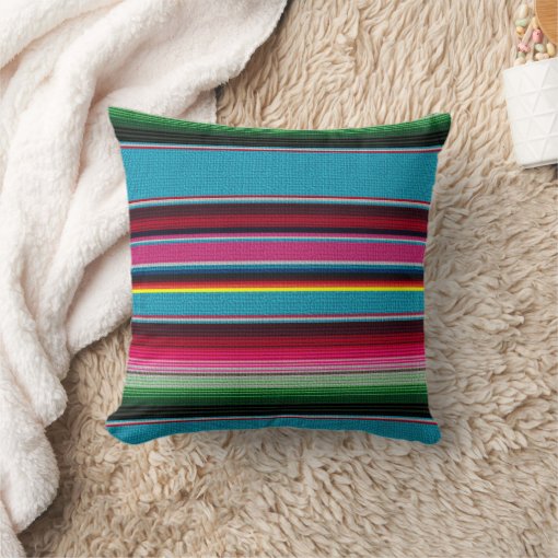 The Mexican Blanket Throw Pillow Zazzle