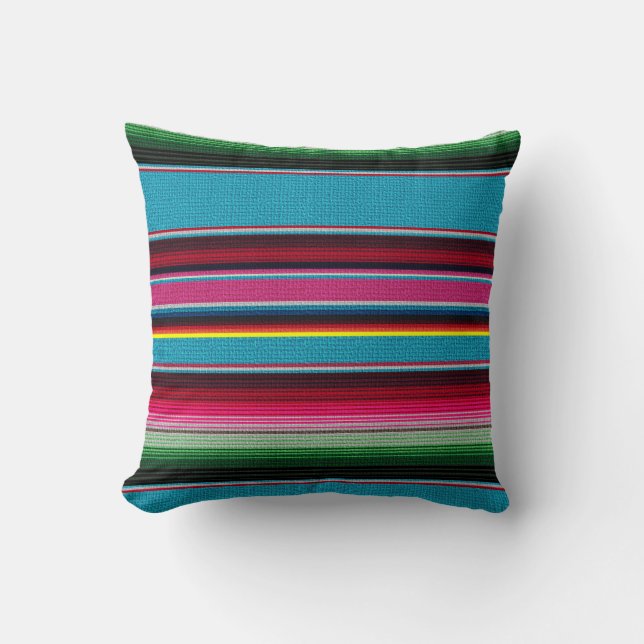 The Mexican Blanket Throw Pillow (Front)