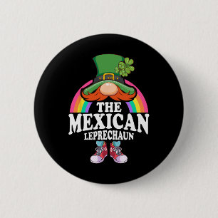 The Mexican Leprechaun St Patricks Day Costume Button