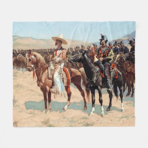 The Mexican Major by Frederic Remington 1889 Fleece Blanket