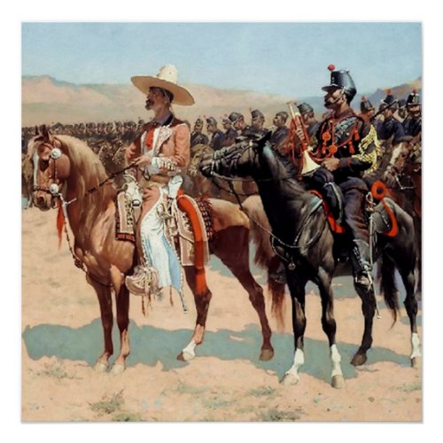 The Mexican Major by Frederic Remington 1889 Poster