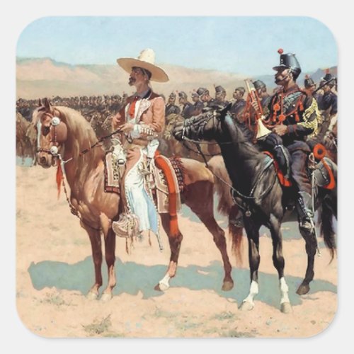 The Mexican Major by Frederic Remington 1889 Square Sticker