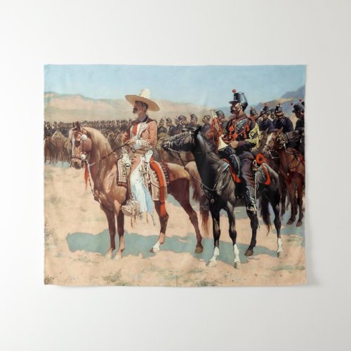 The Mexican Major by Frederic Remington 1889 Tapestry