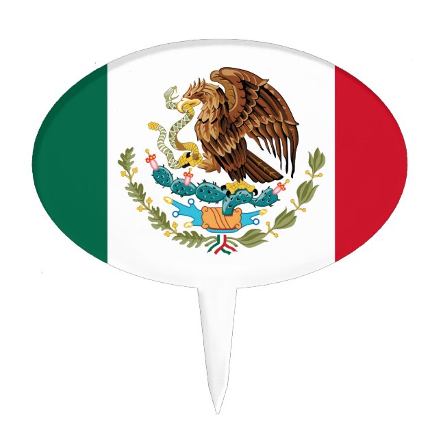 The Mexican national flag - Authentic high quality Cake Topper (Front)