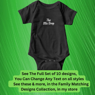 The Mic Drop, Encore etc Matching Music Family Baby Bodysuit