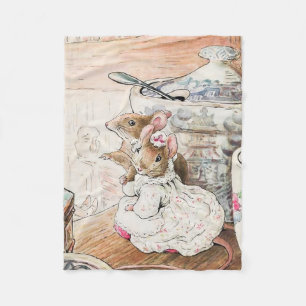 “The Mice Listened to the Tailor” by Beatrix Potte Fleece Blanket
