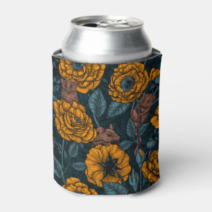 The mice party in orange and blue can cooler