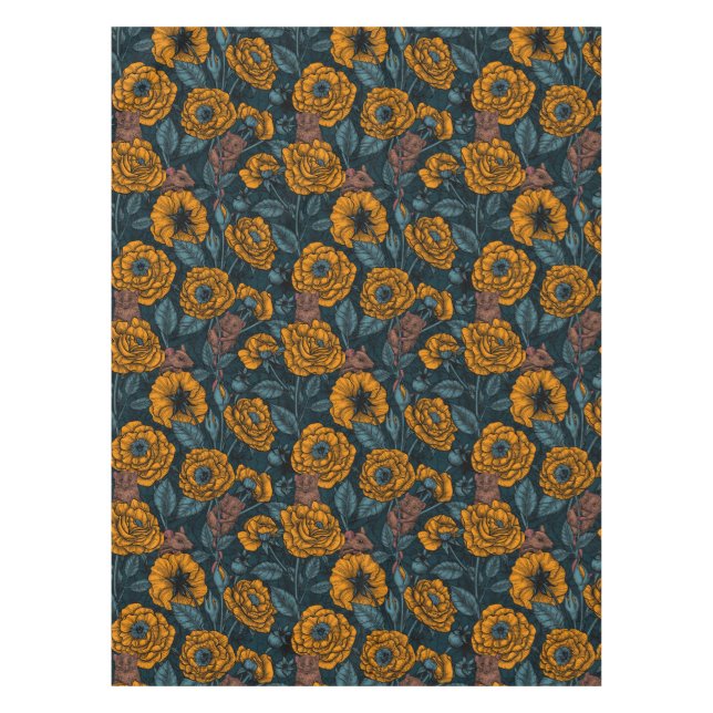 The mice party in orange and blue tablecloth (Front)