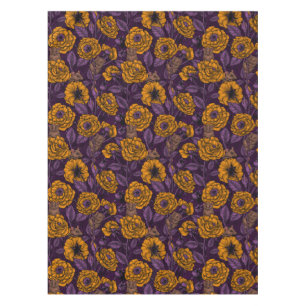 The mice party in orange and violet tablecloth