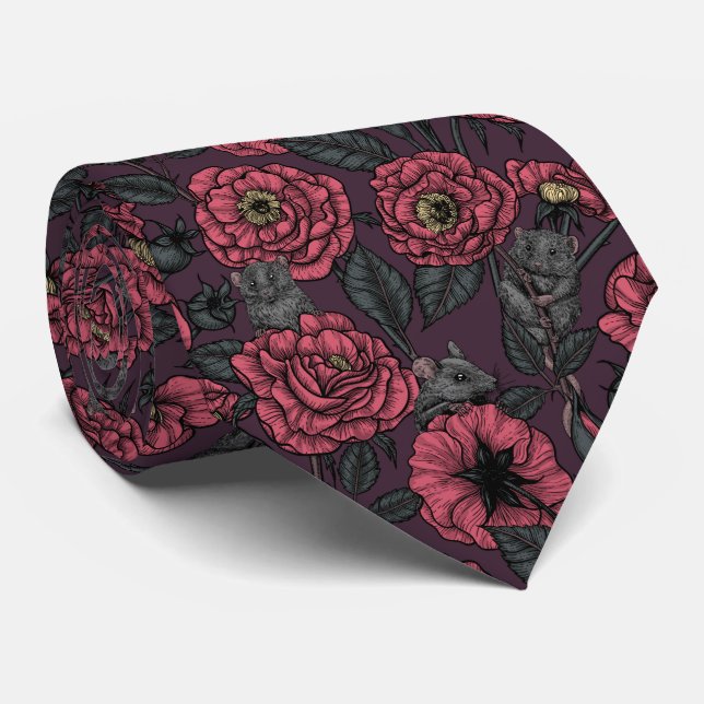 The mice party neck tie (Rolled)